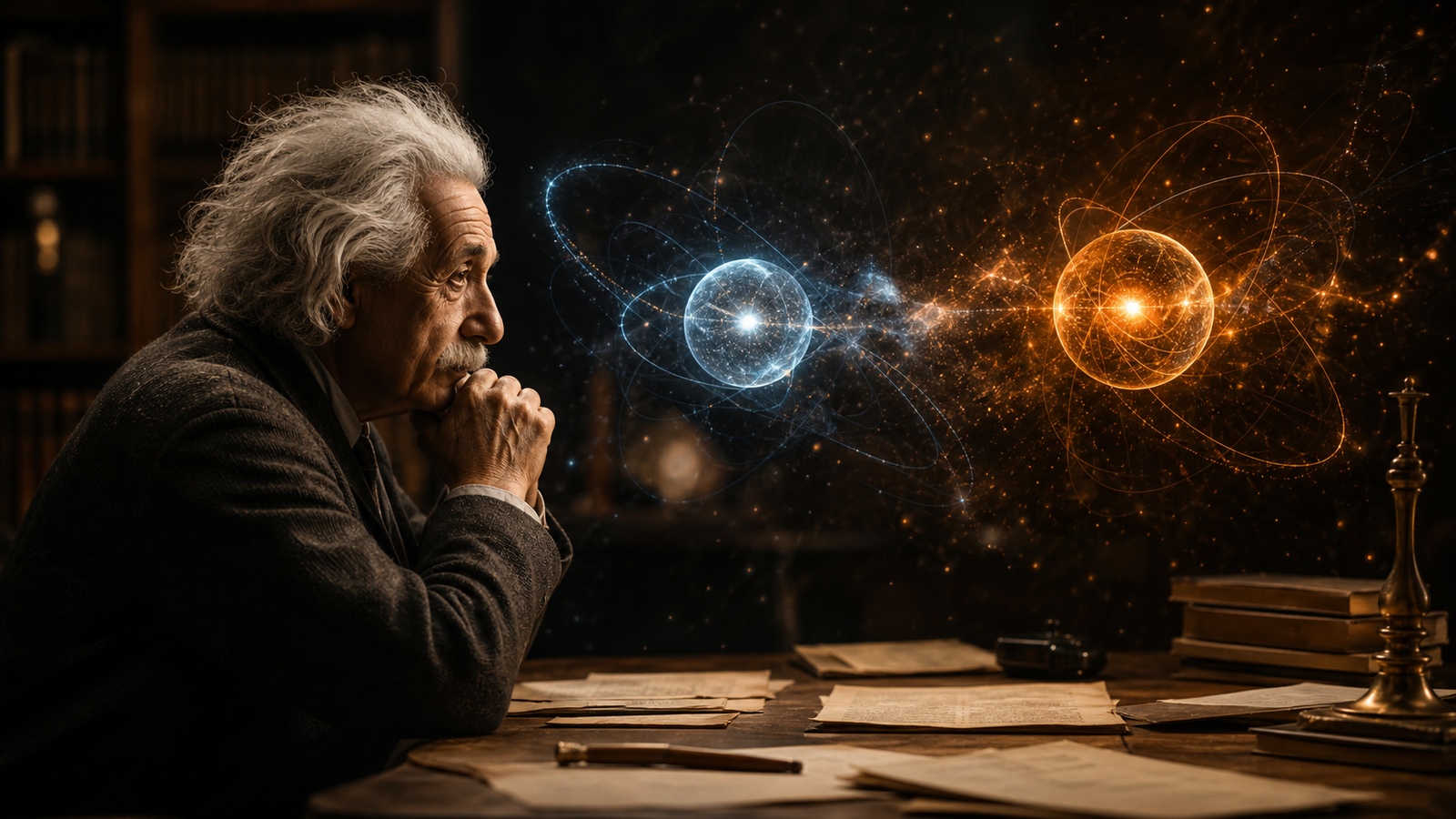 Featured image for Einstein vs. Quantum Mechanics: The Famous Debate Explained