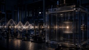Optics chamber with a diffuse light wave narrowing to one detector point