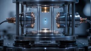 Suspended microscopic object in an isolated quantum apparatus with soft duplicated shadows