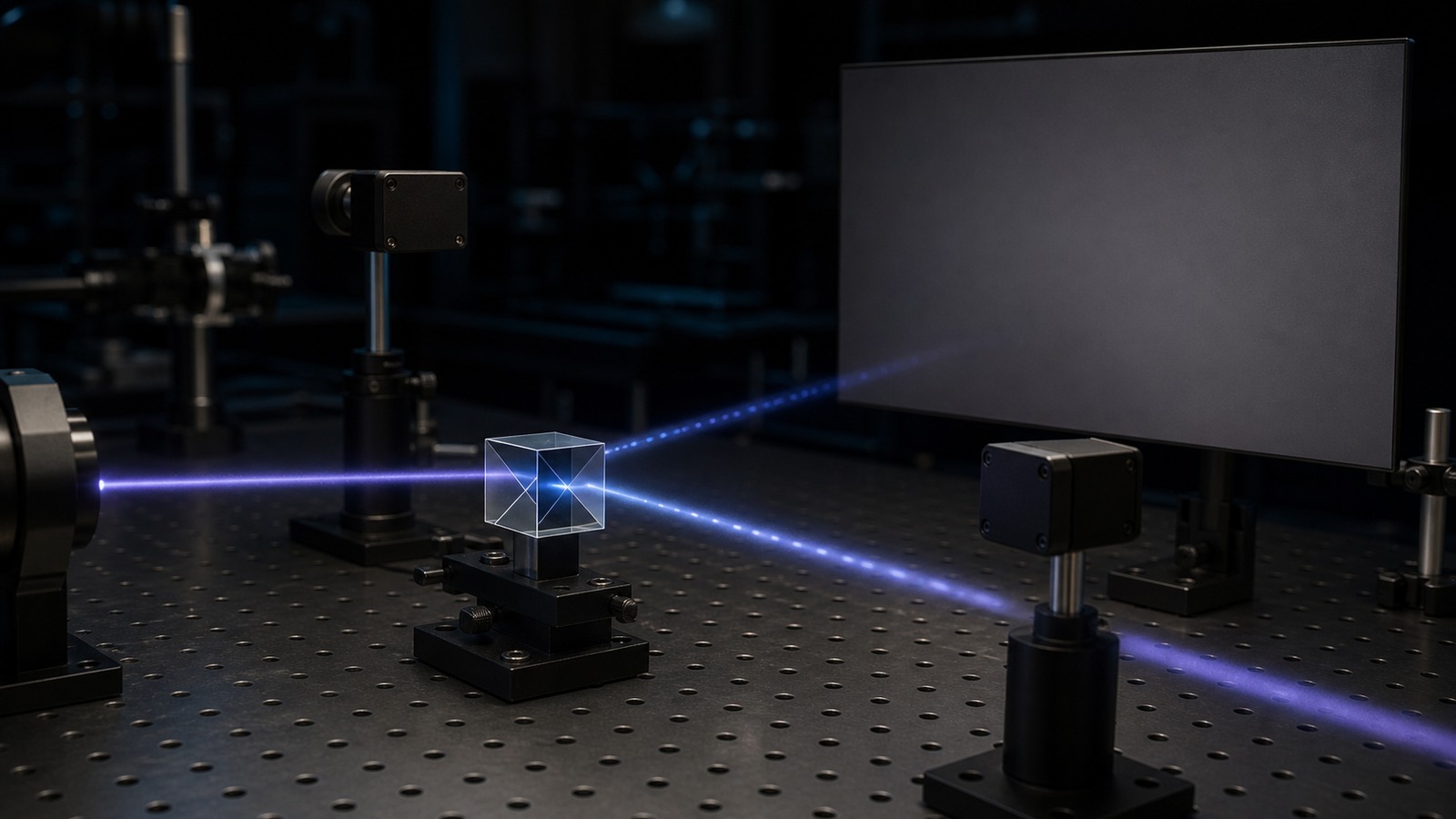 Quantum detector array observing split paths in a dark lab without displays