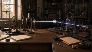Classical mechanics instruments and quantum optics apparatus connected by a light beam