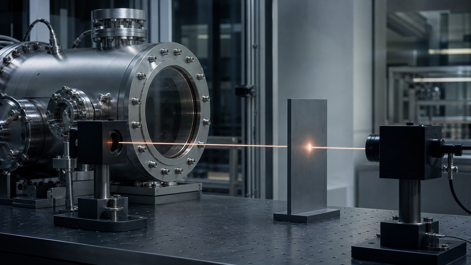 Blank precision physics setup suggesting a natural boundary on measurement