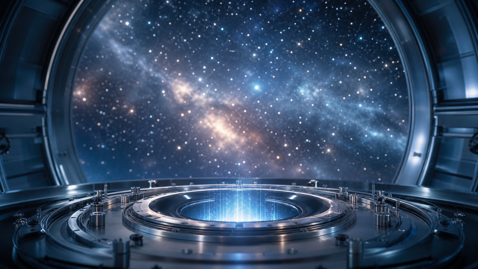 Cosmic-scale quantum visualization with particle detectors and star-like light without markings