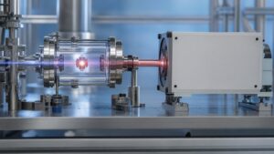 Quantum measurement apparatus connecting a small isolated system to a blank detector